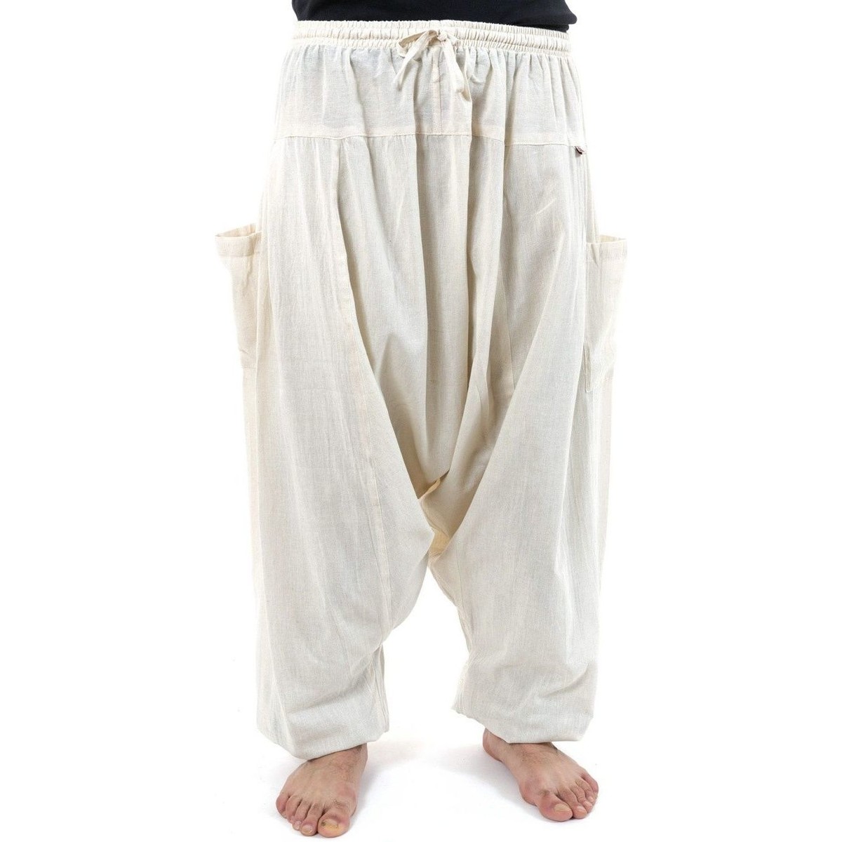 Fantazia Blanc Pantalon sarwel Nepal zen homme femme co