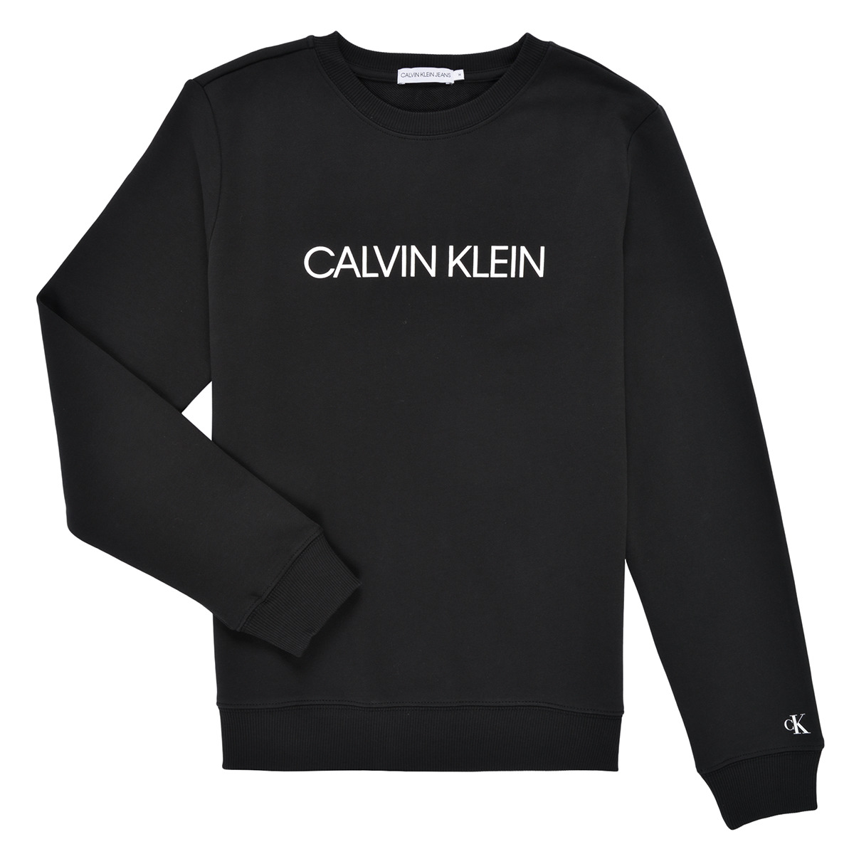 Calvin Klein Jeans Noir INSTITUTIONAL LOGO SWEATSHIRT nLSgQyh9