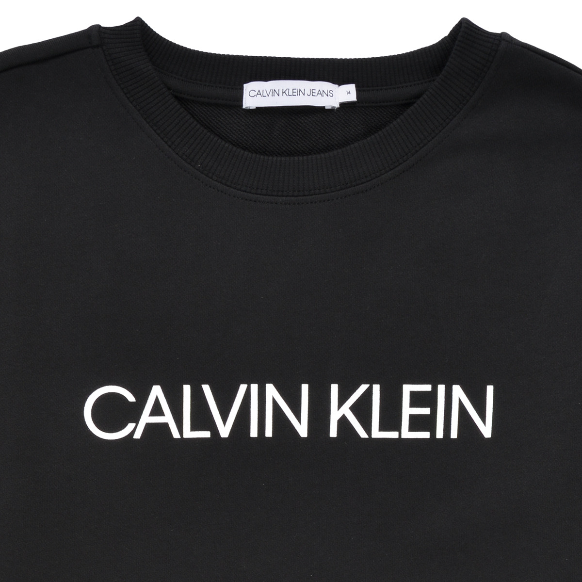 Calvin Klein Jeans Noir INSTITUTIONAL LOGO SWEATSHIRT nLSgQyh9