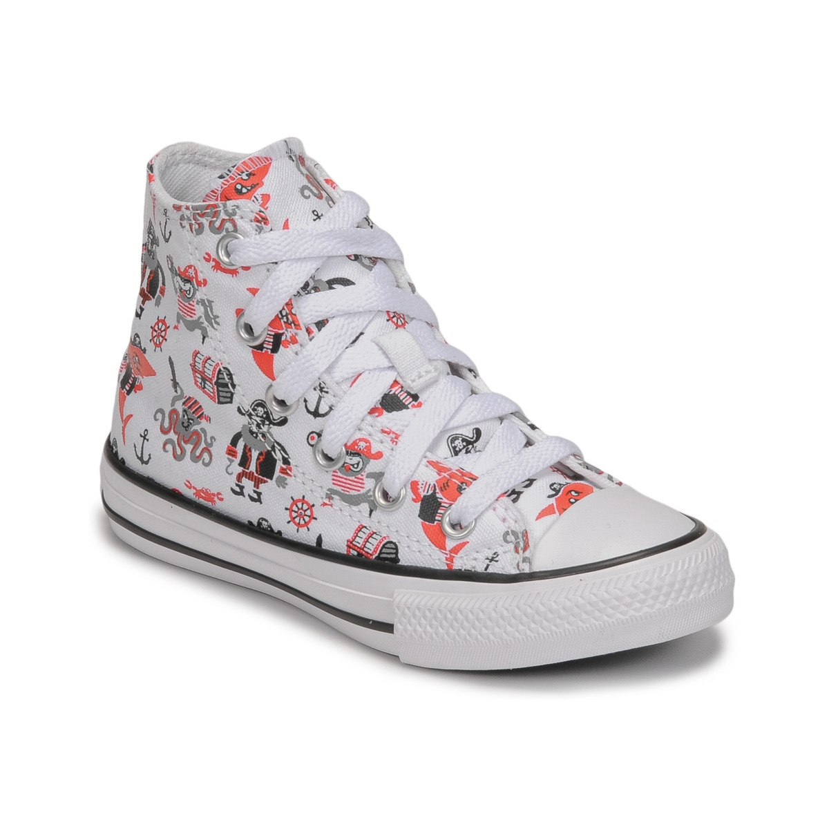 Converse Blanc / Rouge CHUCK TAYLOR ALL STAR PIRATES COVE HI fTImO6BE
