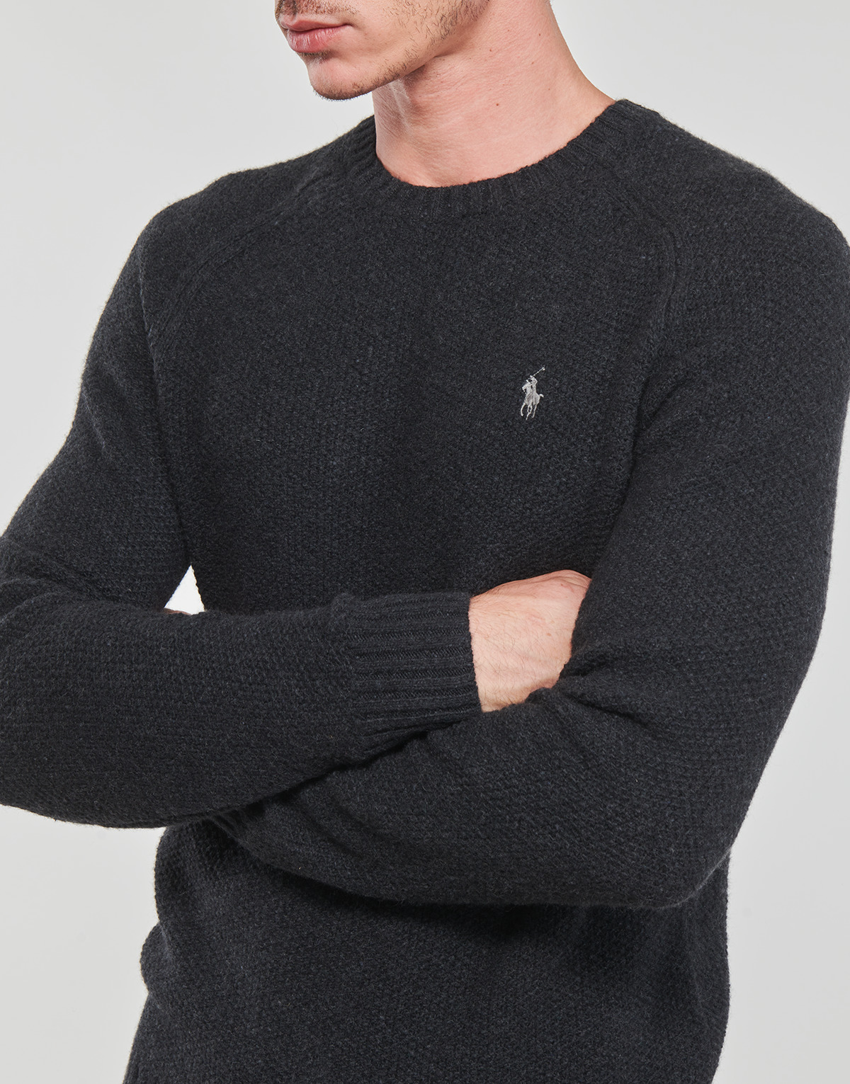 Polo Ralph Lauren Gris Anthracite S224SC06-LS SADDLE CN-LONG SLEEVE-PULLOVER Lcoos1gs