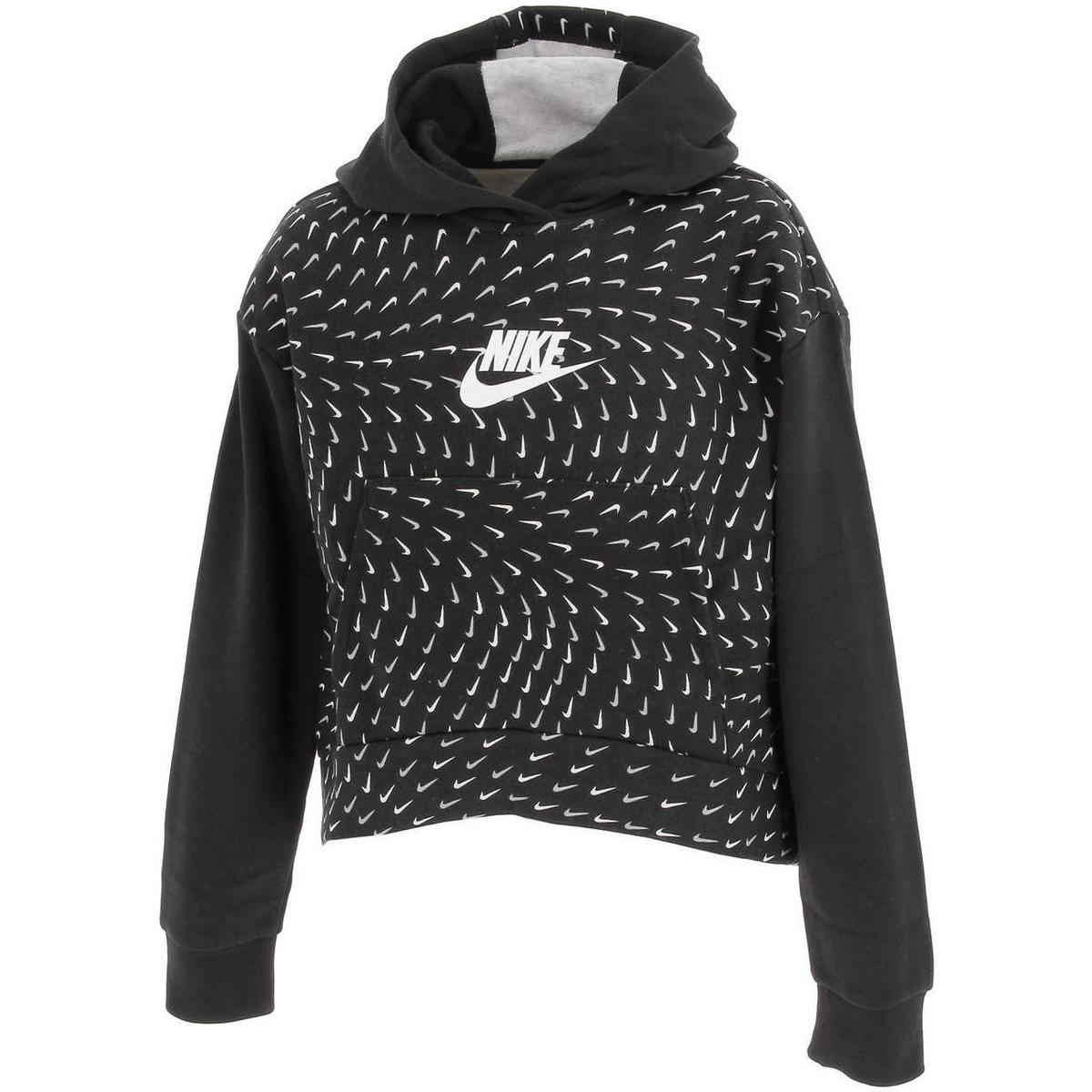 Nike Noir Printed hoodie girl h4iPfD5R