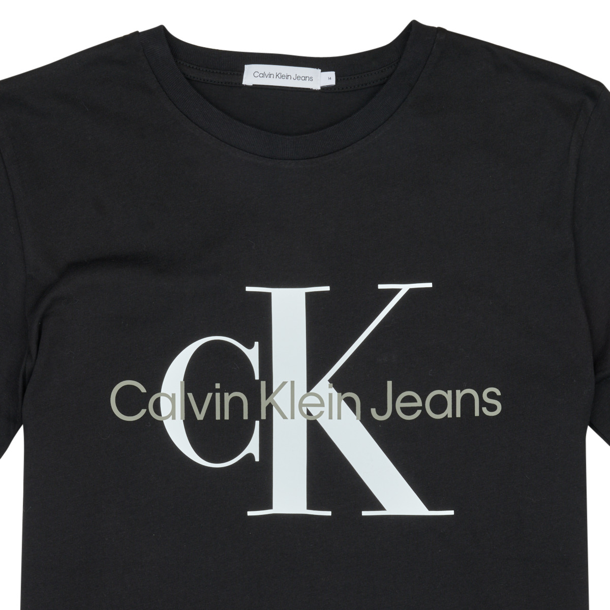 Calvin Klein Jeans Noir MONOGRAM LOGO T-SHIRT hdpdVjmN