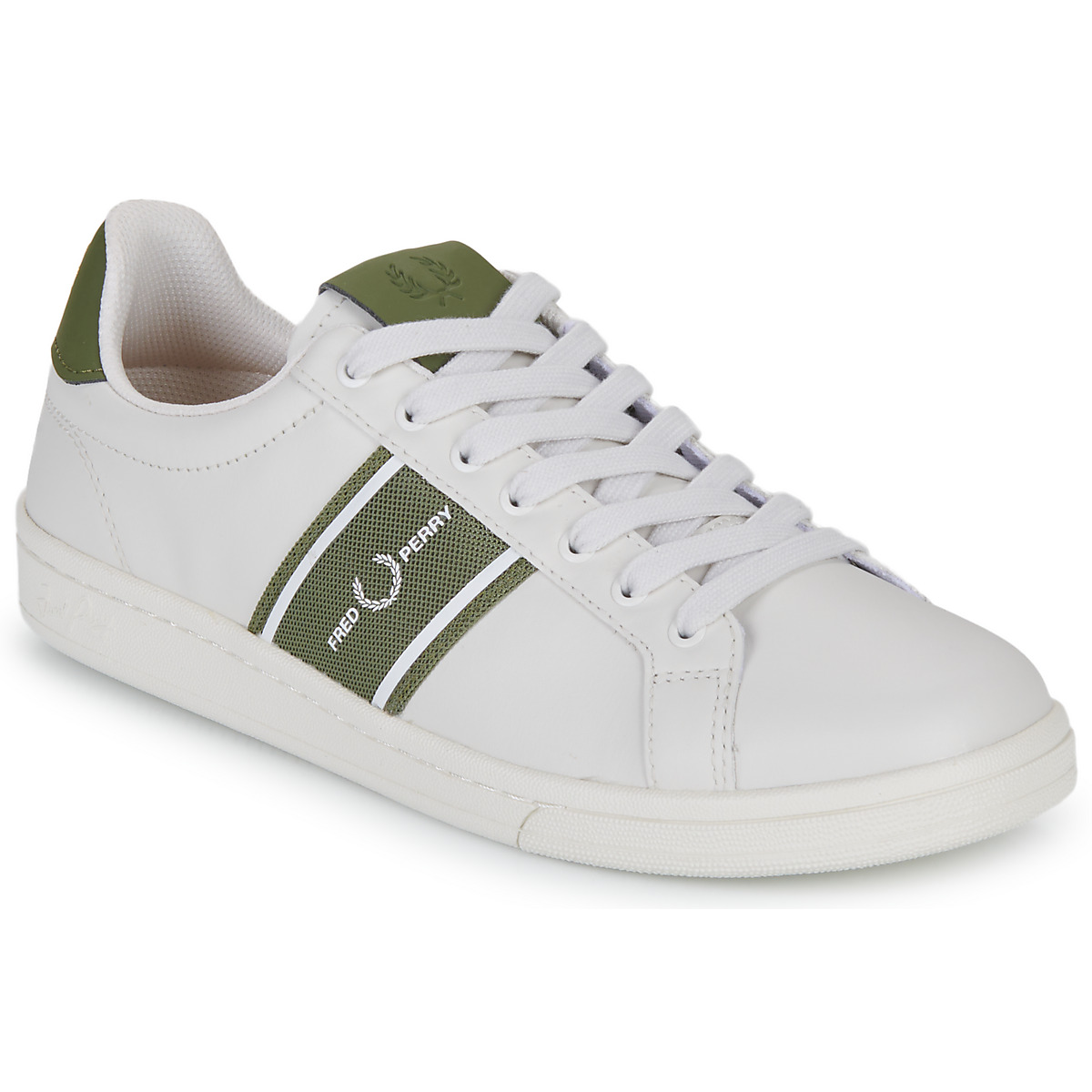 Fred Perry Porcelaine / Olive B721 LEA GRAPHIC BRAND MESH hNXxebR1