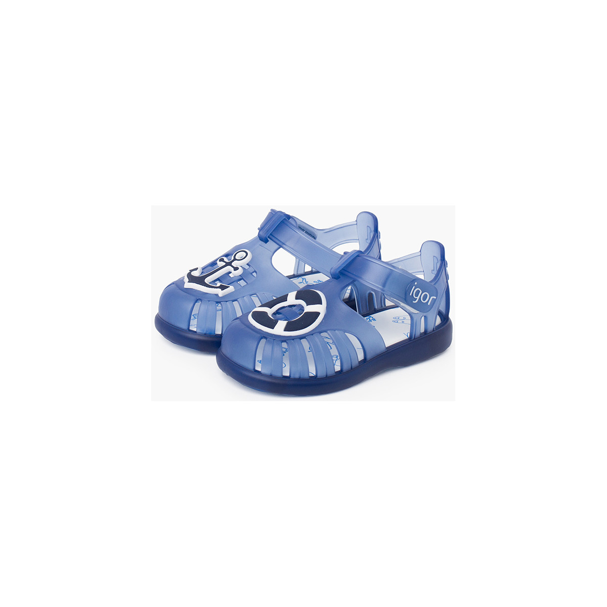 Pisamonas Bleu Sandales pour la plage nautiques à scratch HnN5tLqp