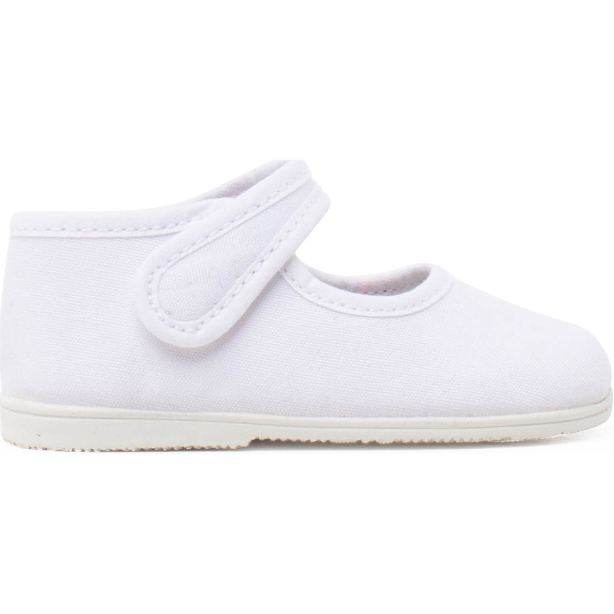 Pisamonas Blanc Chaussures babies en toile semelle fine