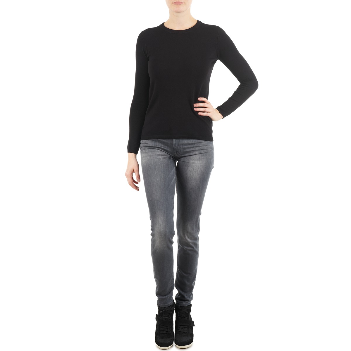 7 for all Mankind Gris THE SKINNY DARK STARS PAVE lRDY9