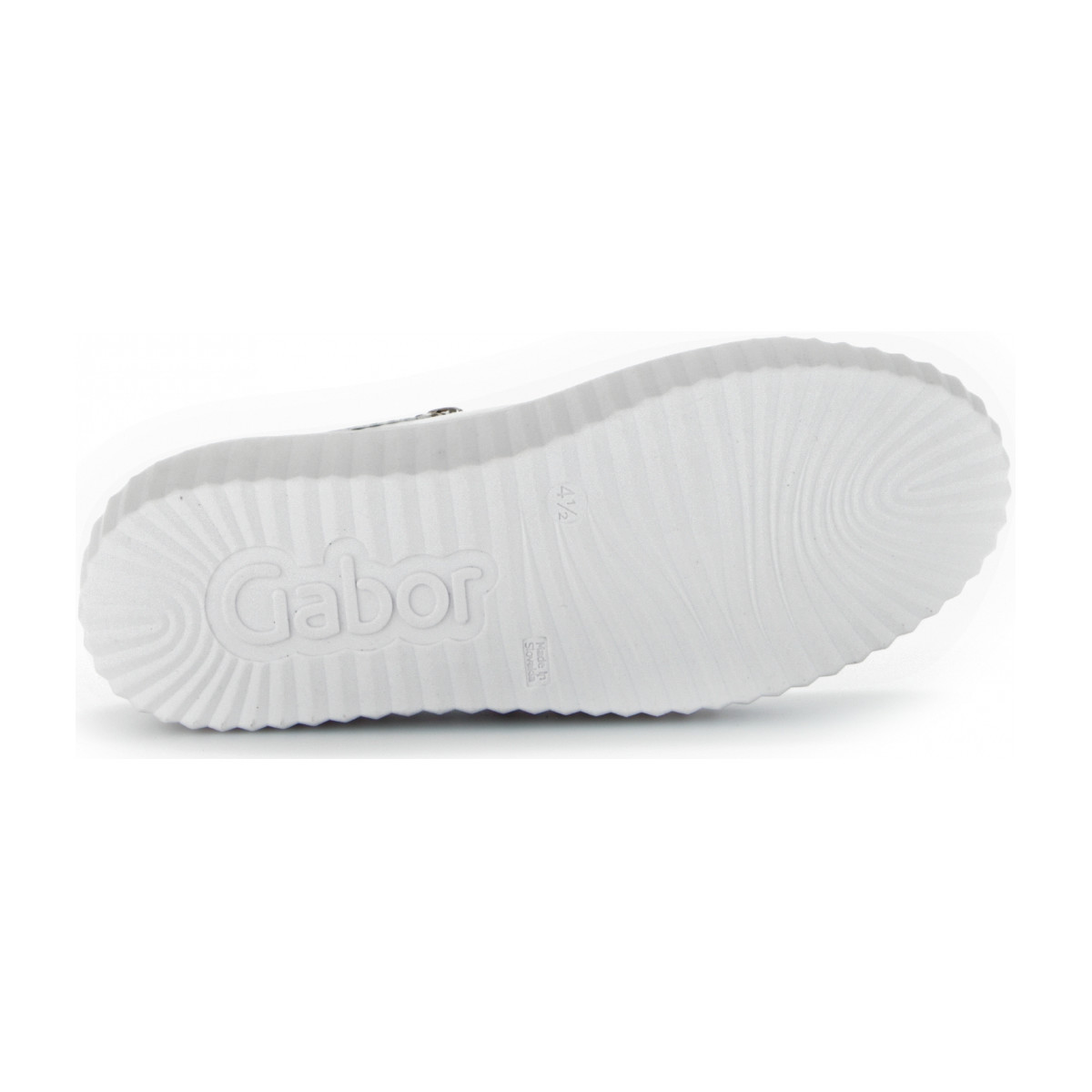 Gabor Blanc Sneakers en cuir lisse à talon plat Qb5qT3EX