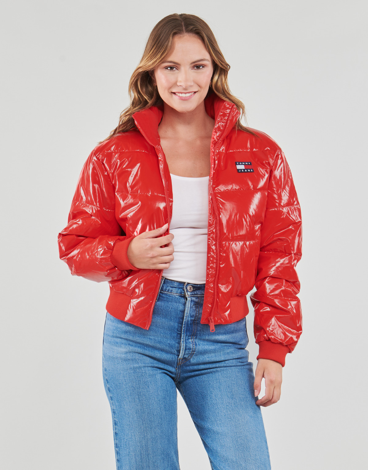 Tommy Jeans Rouge TJW BADGE GLOSSY PUFFER n31jHsCW