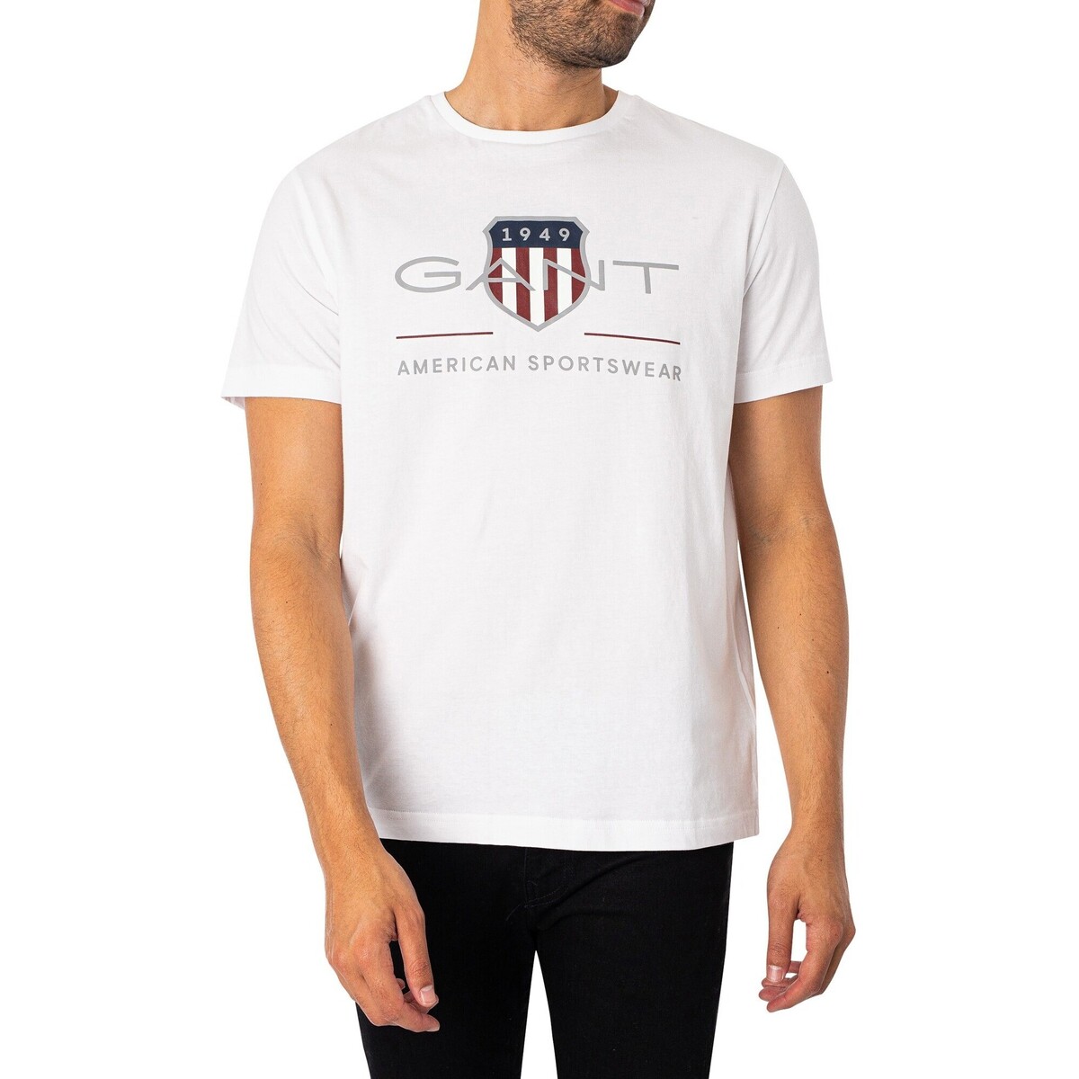 Gant Blanc T-shirt bouclier d´archive iOsGK7zz