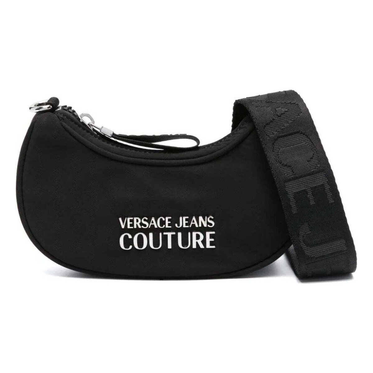Versace Jeans Couture Noir sporty logo hobo bag N9KRFi9