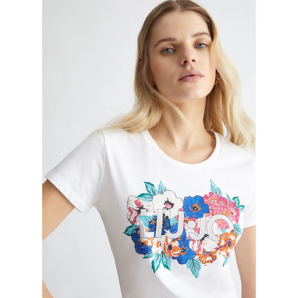 Liu Jo Multicolore T-shirt avec imprimé floral et logo itt99qgo